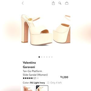 Valentino Slide Tan-Go Slide Platform